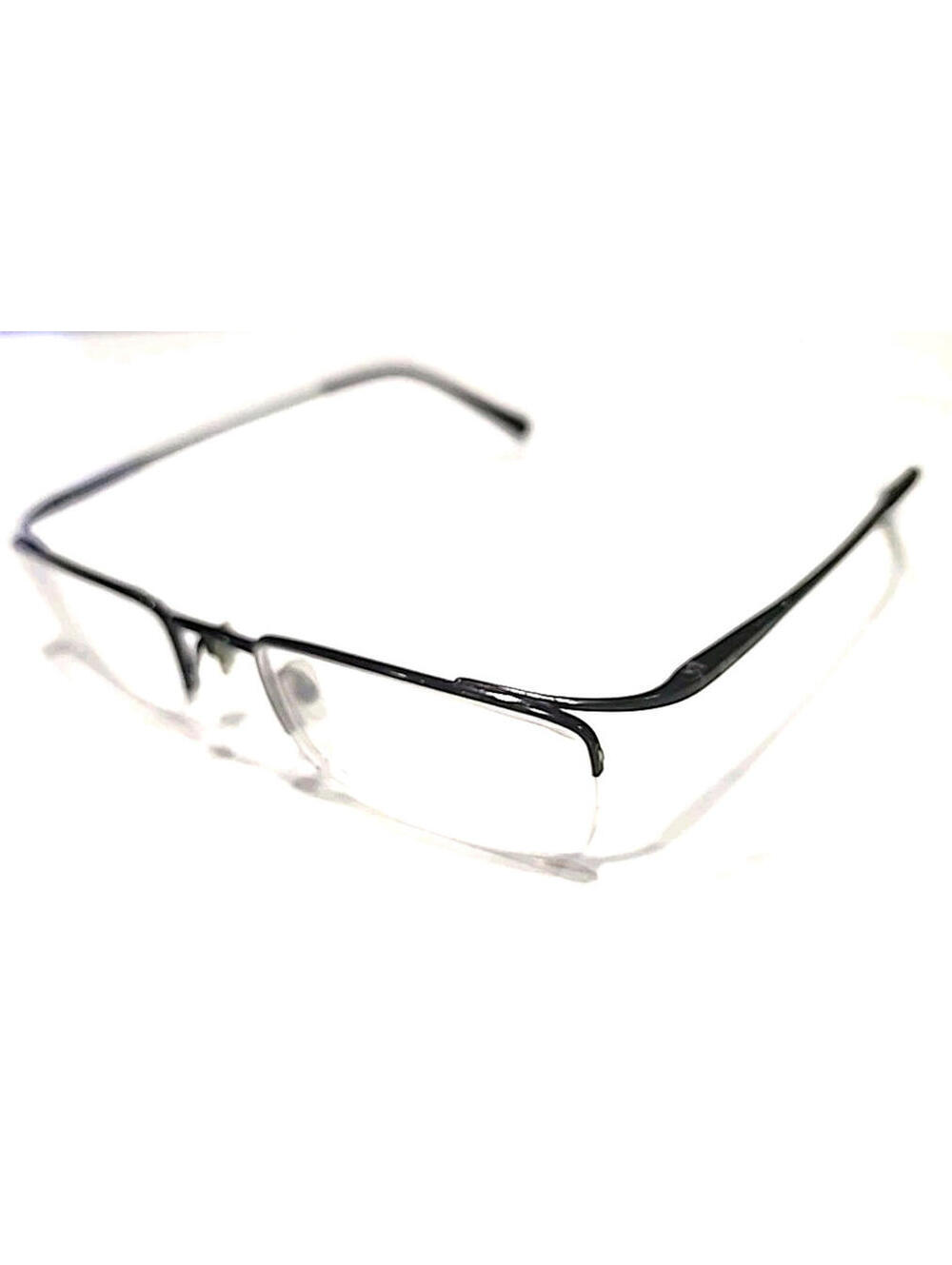 Ray Ban RB8582 1017 Tiny Crack Black Titanium Half Rim Eyeglasses 51-19 140 Read